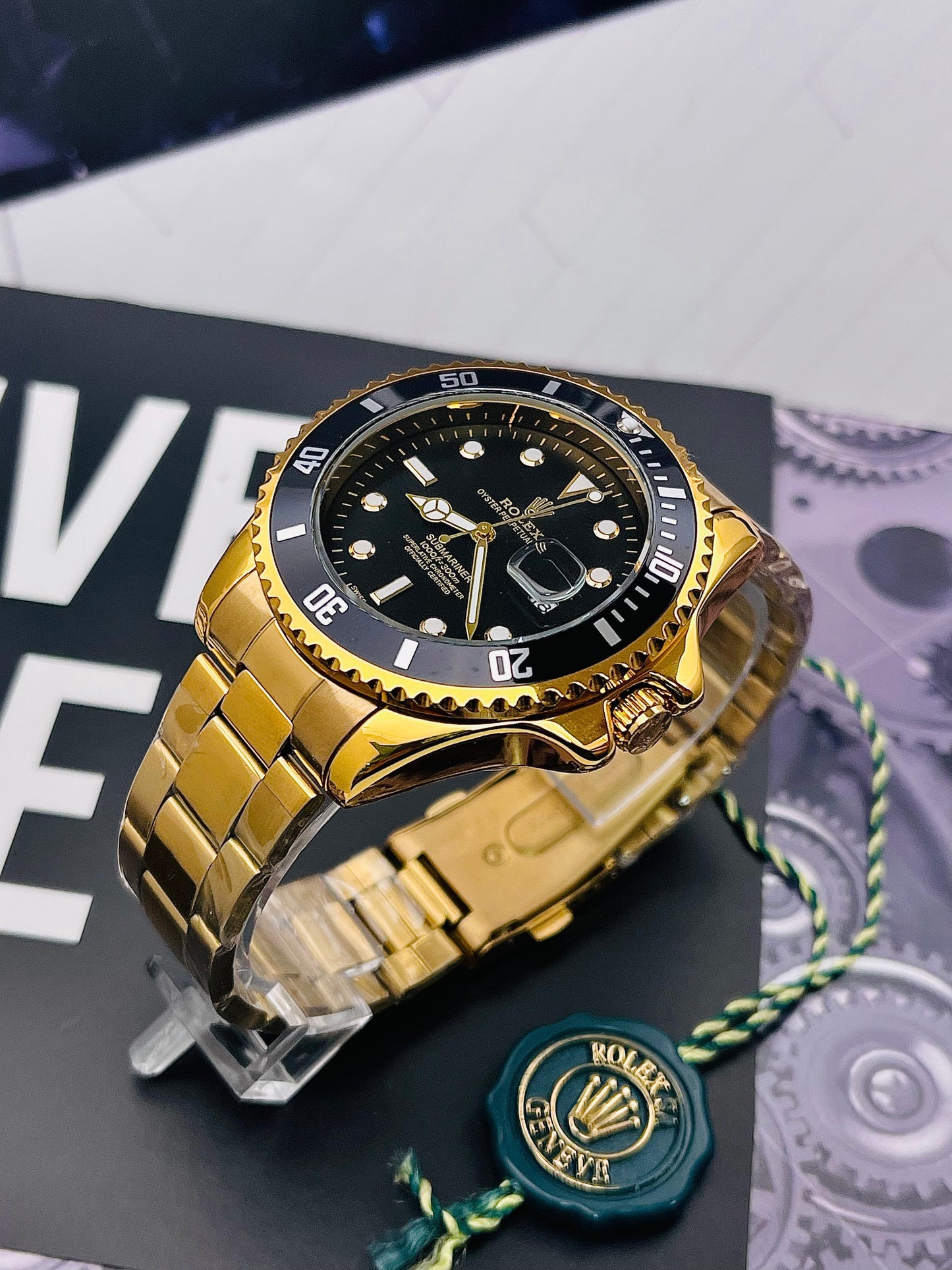 RELOJ ROLEX SUBMARINER DORADO NEGRO - SOFISTICACIÓN, ELEGANCIA Y FUNCIONALID