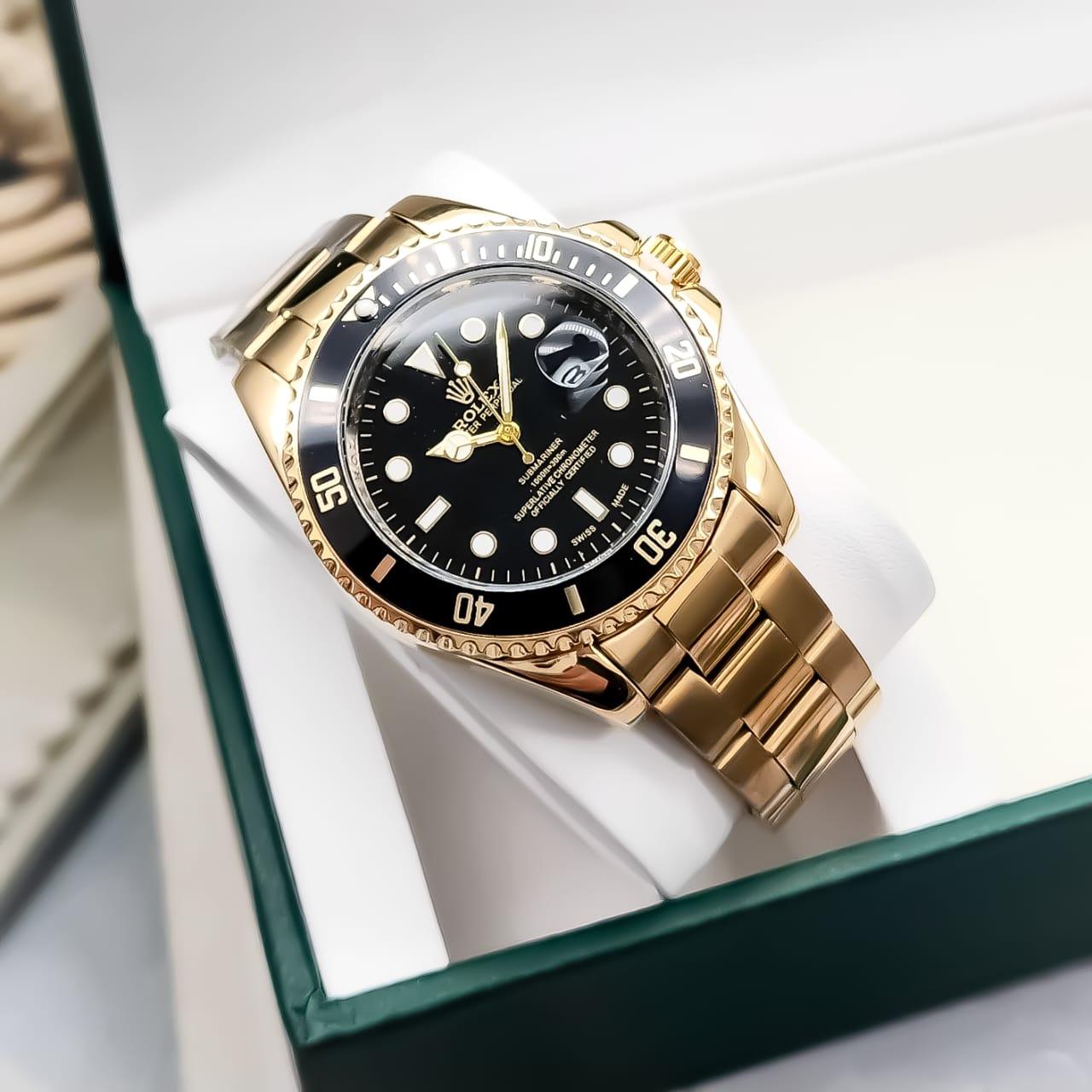 RELOJ ROLEX SUBMARINER DORADO NEGRO - SOFISTICACIÓN, ELEGANCIA Y FUNCIONALID