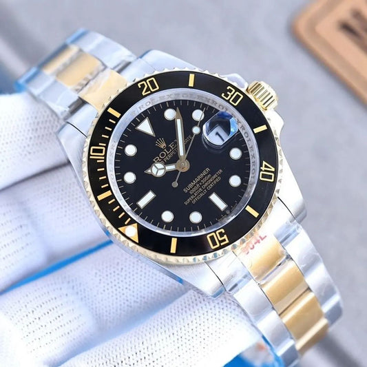RELOJ ROLEX SUBMARINER BICOLOR NEGRO - SOFISTICACIÓN, ELEGANCIA Y FUNCIONALID