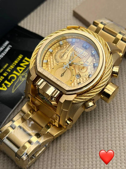 RELOJ INVICTA ZEUS GUAYA DORADO - PODER Y PRECISION
