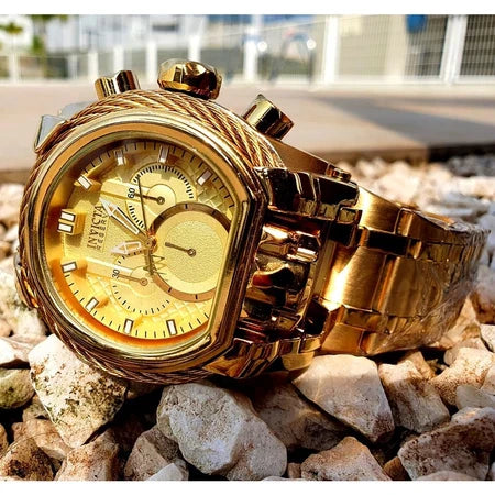 RELOJ INVICTA ZEUS GUAYA DORADO - PODER Y PRECISION